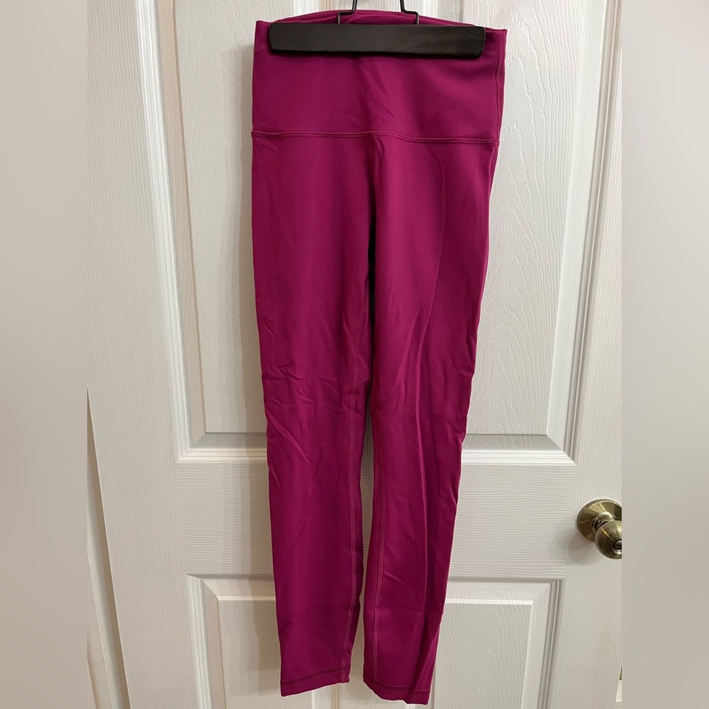 Lululemon Wunder Train HR Tight - 25” - Size 4 - Magenta Purple